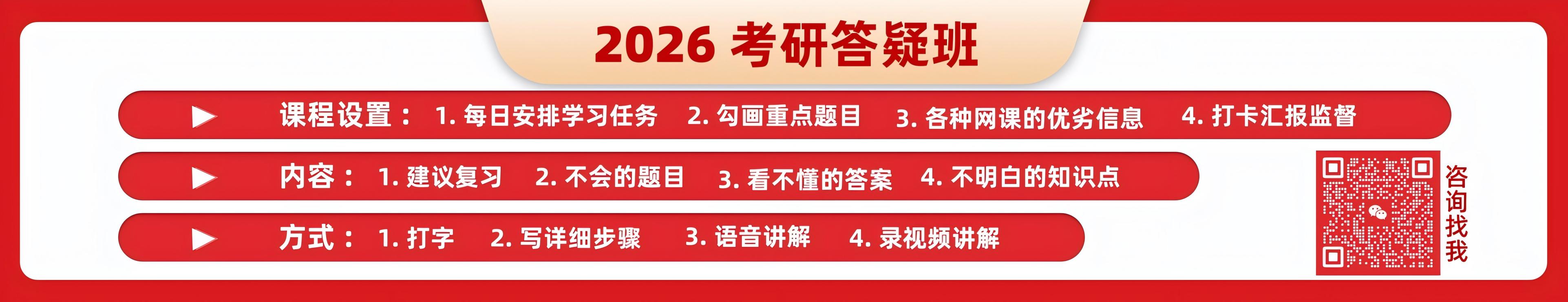 2026考研答疑班